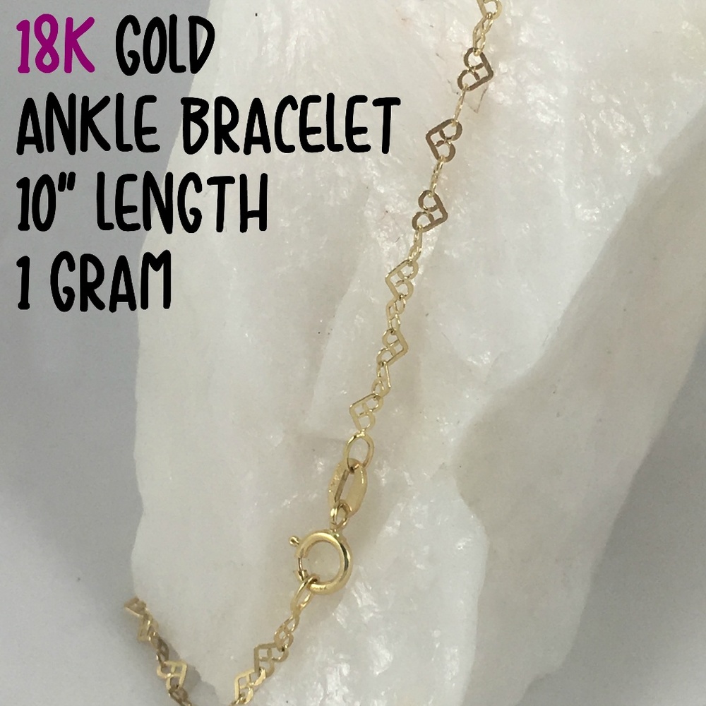18K Gold Ankle Bracelet